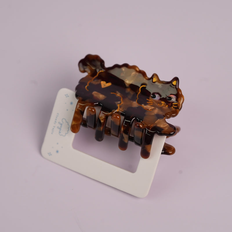 Grandma's Tabby Cat Claw Clip - Medium