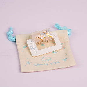Marshmallow Puppy Claw Clip - Small