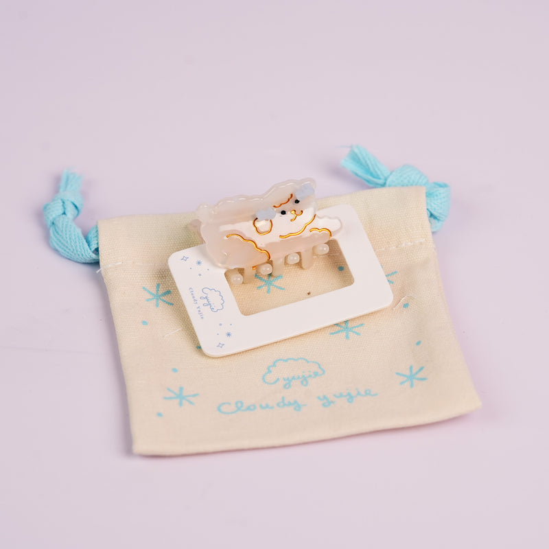 Marshmallow Puppy Claw Clip - Small