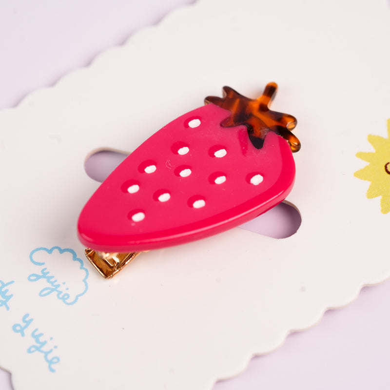 Strawberry Chocolate Duckbill Hair Clips