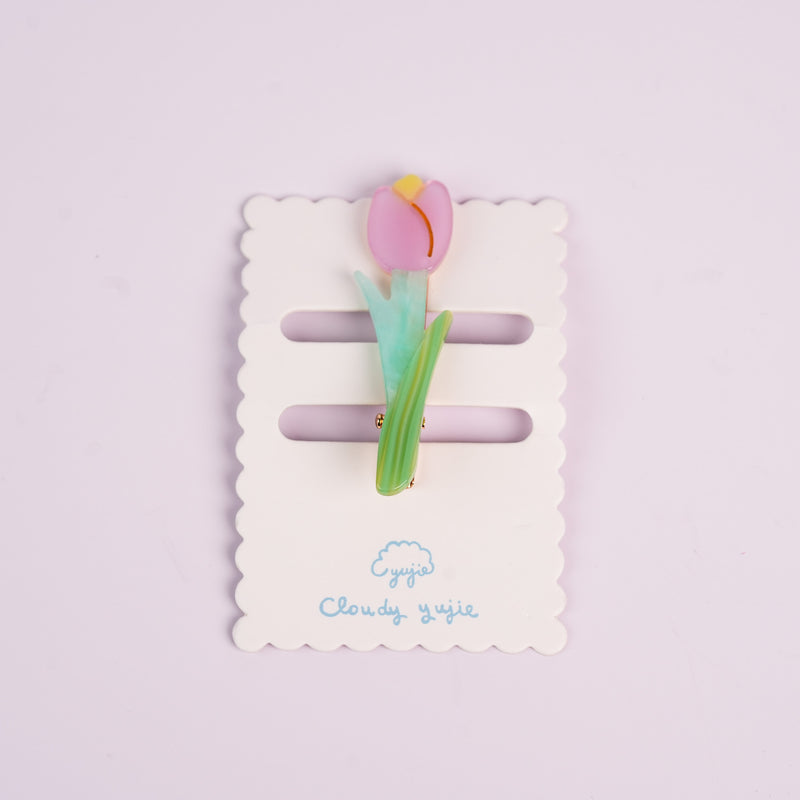 Garden Series Alligator Hair Clips - Tulip