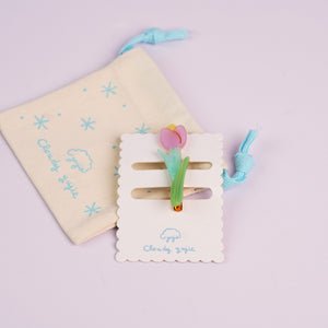 Garden Series Alligator Hair Clips - Tulip