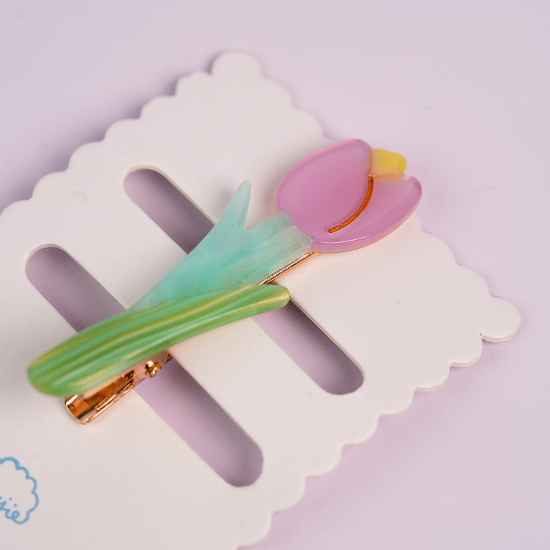 Garden Series Alligator Hair Clips - Tulip