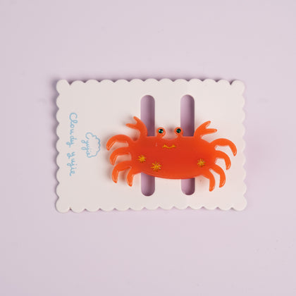 Ocean Series Alligator Hair Clip - Crab