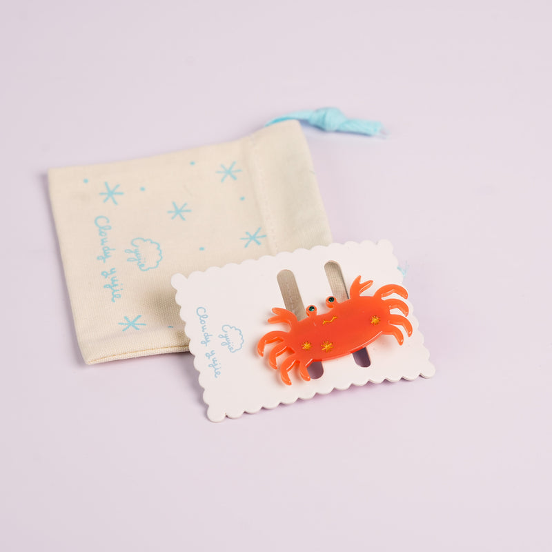 Ocean Series Alligator Hair Clip - Crab