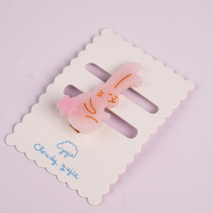 Pinky Bunny Duckbill Hair Clips