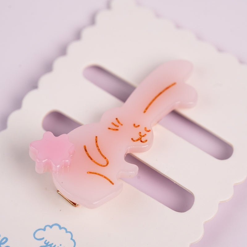 Pinky Bunny Duckbill Hair Clips