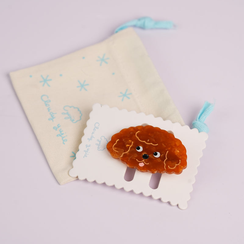 Puppy Alligator Hair Clips - Poodle Teddy
