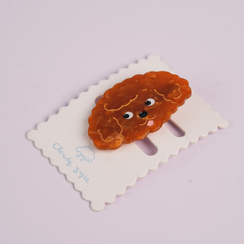 Puppy Alligator Hair Clips - Poodle Teddy