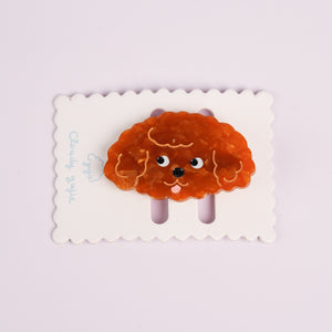 Puppy Alligator Hair Clips - Poodle Teddy