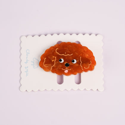 Puppy Alligator Hair Clips - Poodle Teddy