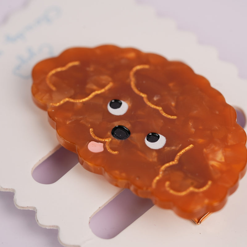 Puppy Alligator Hair Clips - Poodle Teddy