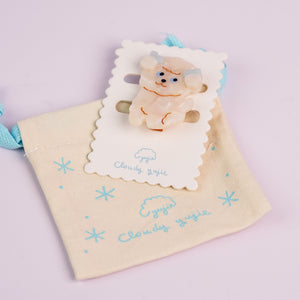 Puppy Alligator Hair Clips - Bichon