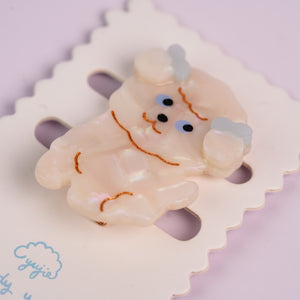 Puppy Alligator Hair Clips - Bichon