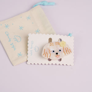 Puppy Alligator Hair Clips - Maltese