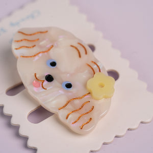 Puppy Alligator Hair Clips - Maltese