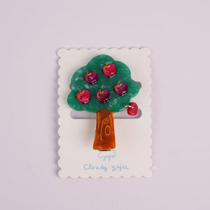Apple Tree Duckbill Hair Clips