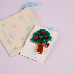 Apple Tree Duckbill Hair Clips