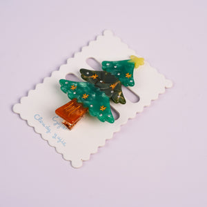 Christmas Tree Duckbill Hair Clips