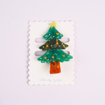 Christmas Tree Duckbill Hair Clips