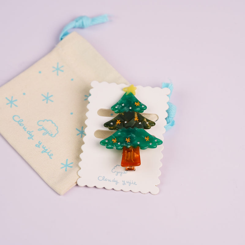 Christmas Tree Duckbill Hair Clips