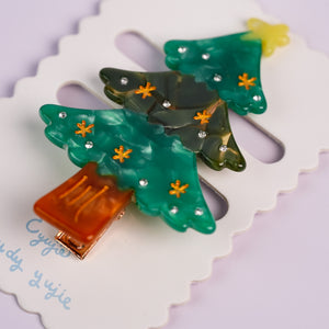 Christmas Tree Duckbill Hair Clips