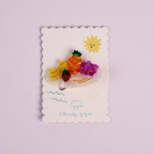 Summer Fruit Platter Duckbill Hair Clips