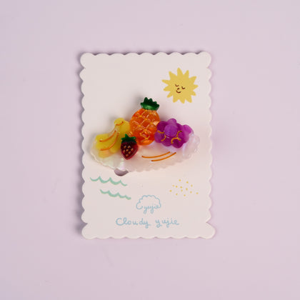 Summer Fruit Platter Duckbill Hair Clips