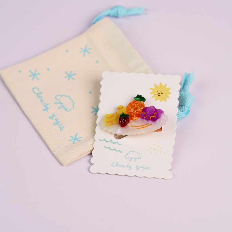 Summer Fruit Platter Duckbill Hair Clips