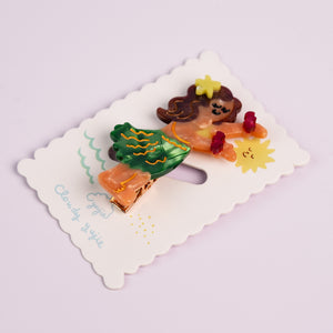 Beach Hula Duckbill Hair Clips