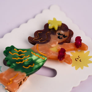 Beach Hula Duckbill Hair Clips