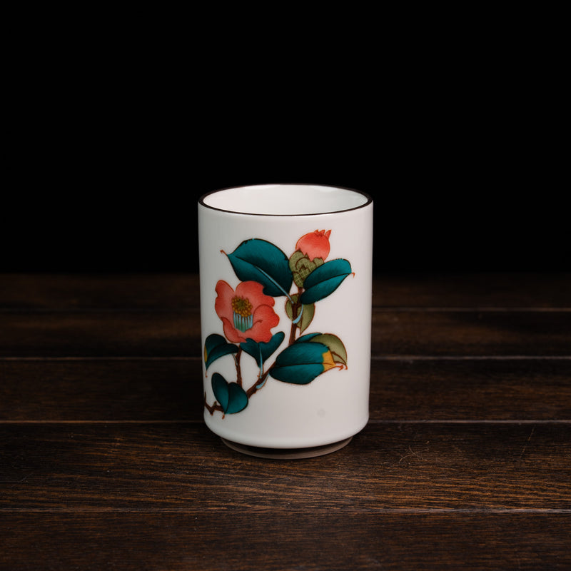 Red Camellia Tit Tea Cup