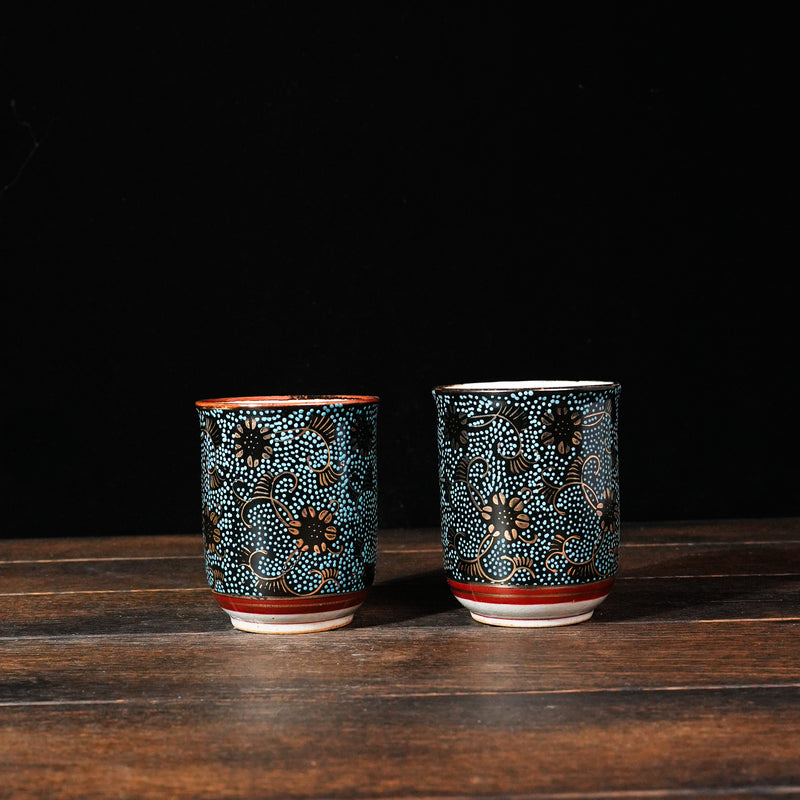 Refined Aotsubu Yunomi Cup Set