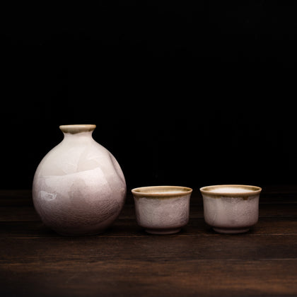Silver w/ Purple Sign Sake Set