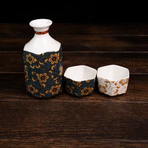 Clematis Pattern Sake Set