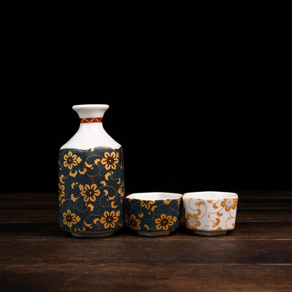 Clematis Pattern Sake Set