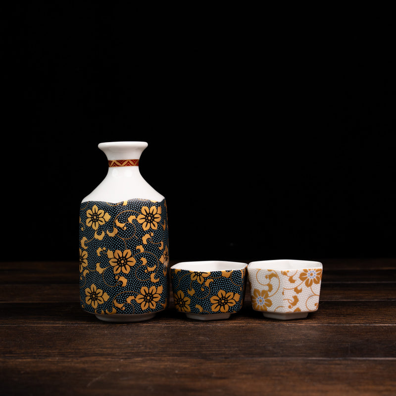 Clematis Pattern Sake Set