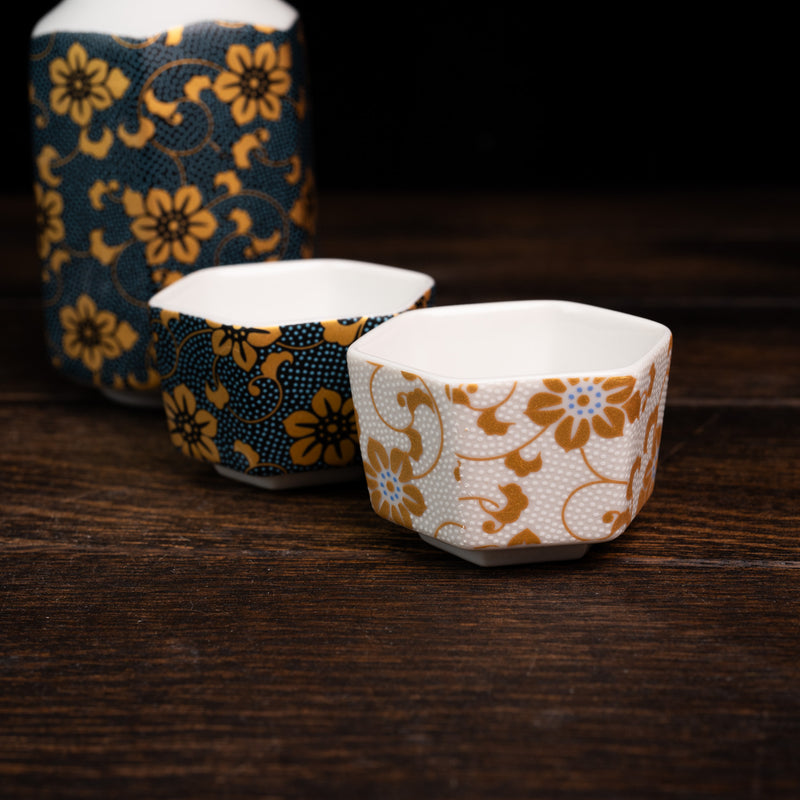 Clematis Pattern Sake Set