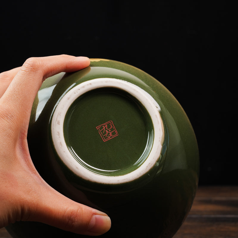Spring of Red Fuji Vase with Stand