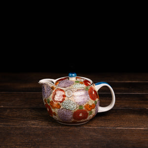 Golden Floral Design Tea Pot