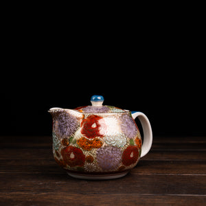 Golden Floral Design Tea Pot