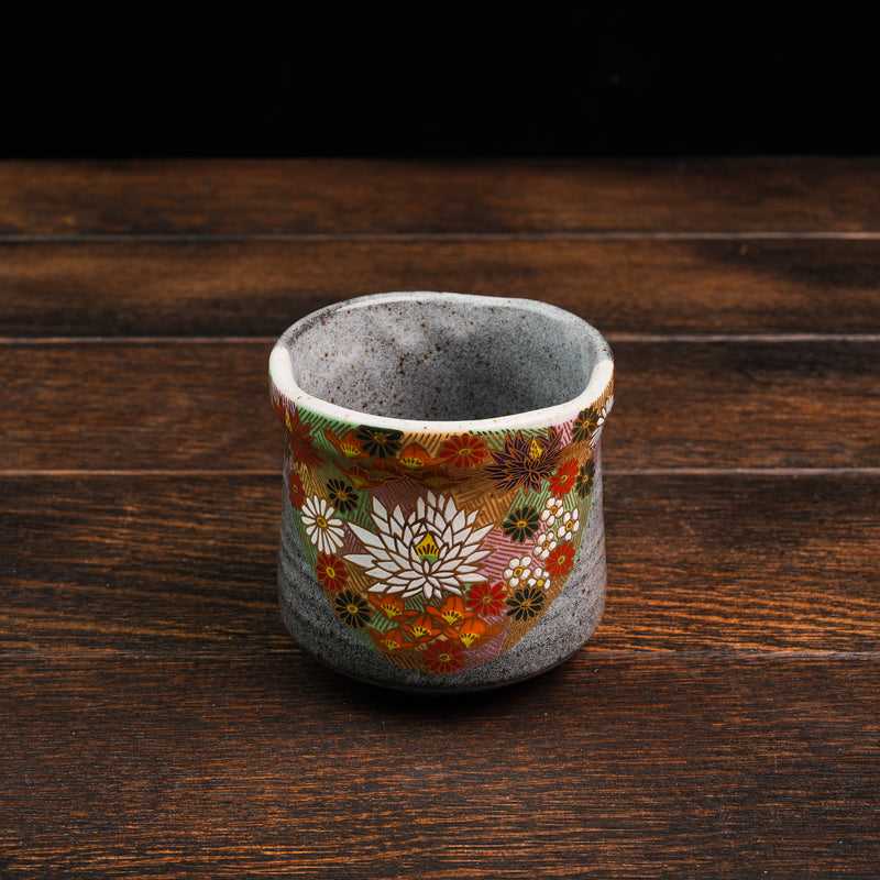 Gilded Flowers Yunomi Tea Cup