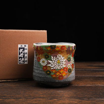 Gilded Flowers Yunomi Tea Cup