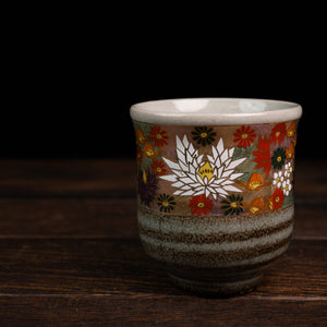 Gold Floral Pattern Tea Cup
