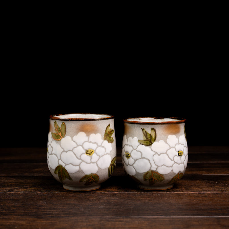 Peony Floral Tea Cup Set