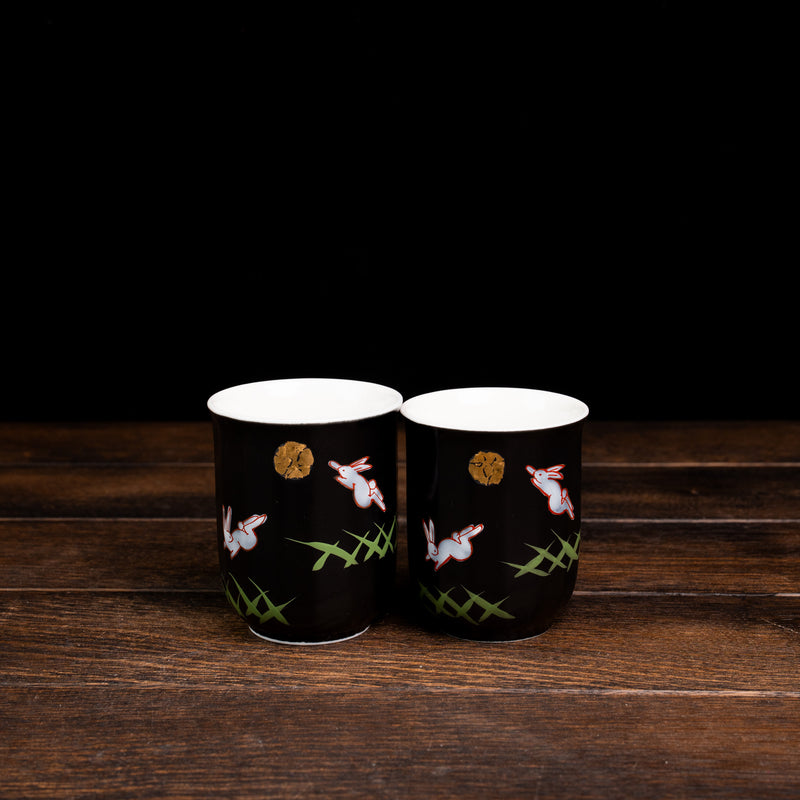 Moon Rabbit Design Tea Cup Set