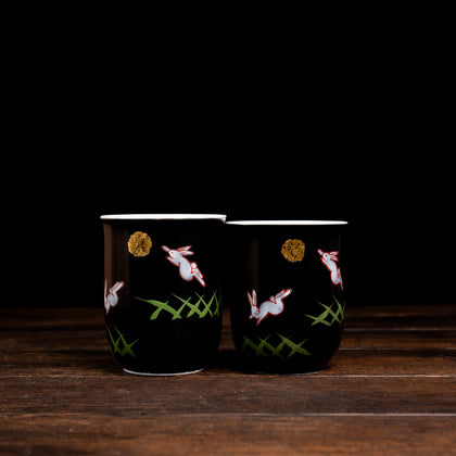 Moon Rabbit Design Tea Cup Set