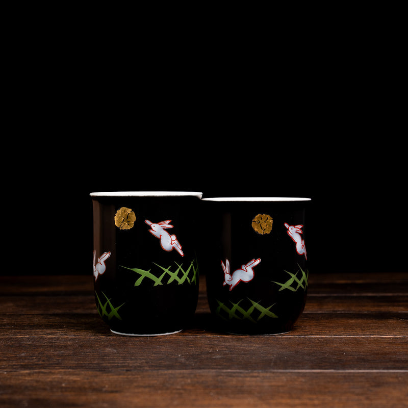 Moon Rabbit Design Tea Cup Set