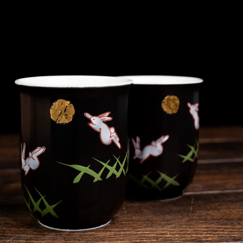 Moon Rabbit Design Tea Cup Set