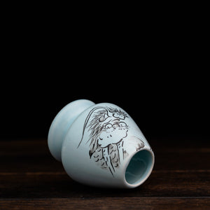 Kyoto-Style Hand Painted Chasen Stand - Dragon Design